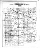 Hendricks County Outline Map, Hendricks County 1904